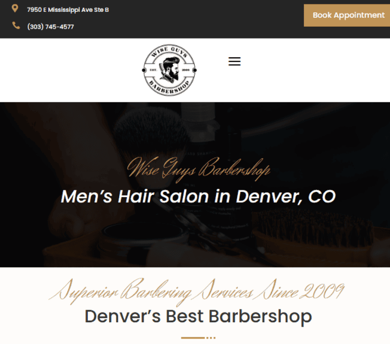 Wise Guys Barbershop Website
